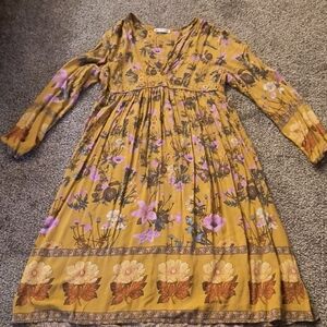 Floral Maxi Dress with Long Sleeves